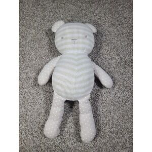 Baby Aspen Knit Teddy Bear plush rattle toy